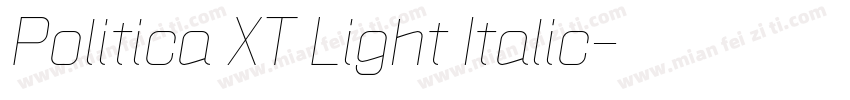 Politica XT Light Italic字体转换